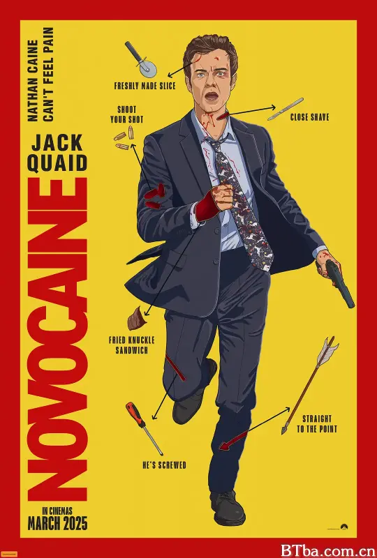 无痛凯恩 无痛先生(台)，无痛侠(港) Novocaine (2025) 1080P/4K 高清免费观看 BT磁力 迅雷网盘下载