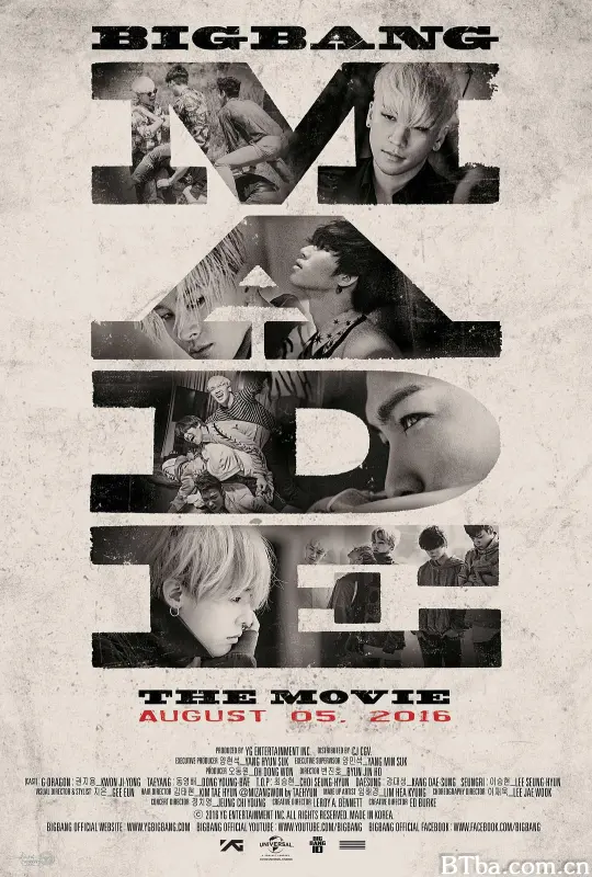 BIGBANG MADE BIGBANG世界巡回演唱会纪实(台) BIGBANG出道十周年纪念电影 BIGBANG 10 the Movie: BIGBANG MADE Big Bang Made the Movie 빅뱅 메이드 (2016) 1080P BT磁力 迅雷网盘下载