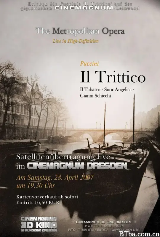 普契尼 三联剧 《外套》《修女安洁丽卡》《姜尼·斯基齐》/The Metropolitan Opera HD Live: Season 1, Episode 6 Puccini's Il trittico