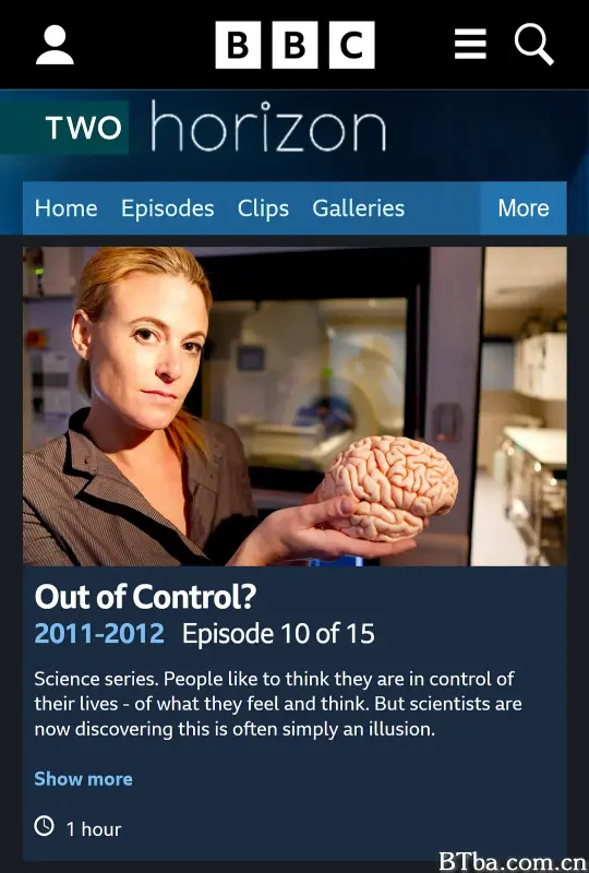 BBC地平线: 不受控制？/Horizon: Out of Control?