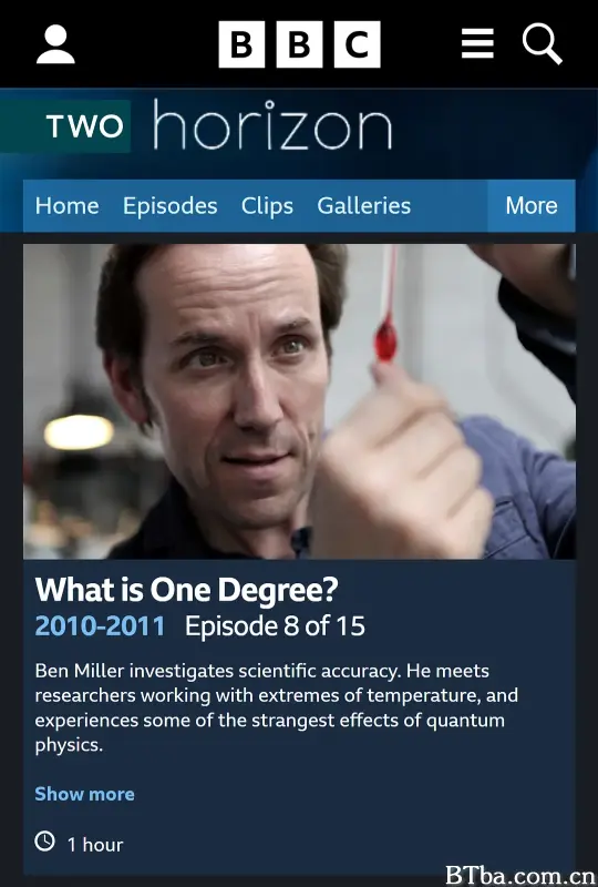 BBC 地平线：一度代表什么？/Horizon:What Is One Degree？